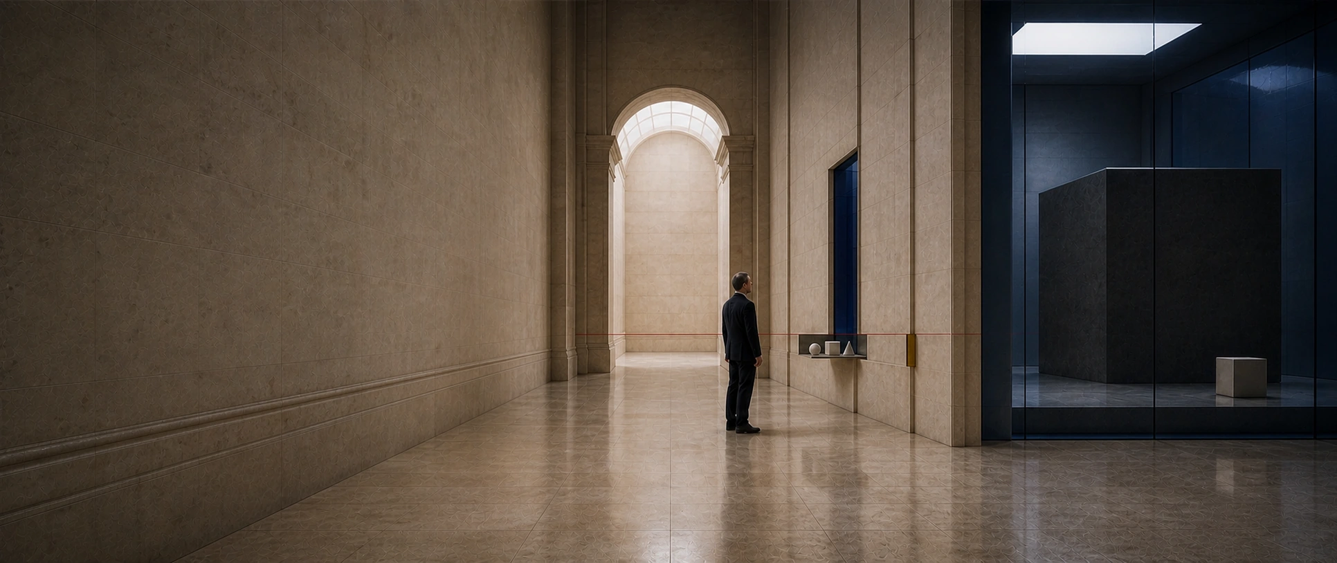 A data-minimised entrance before a screened institutional data space